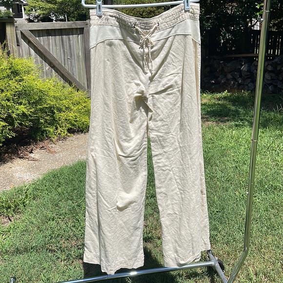 Free People wide leg linen pants - size 10 - Picture 7 of 7